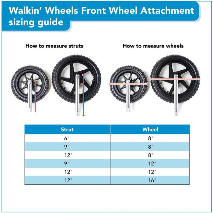 Walkin' Wheels MEDIUM Front Wheel Attachment