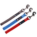 Three reflective tab leashes displayed on a white background